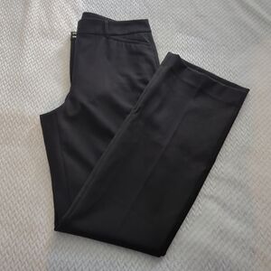 White House Black Market Trousers Black Straight Leg Women's Size 12 Long